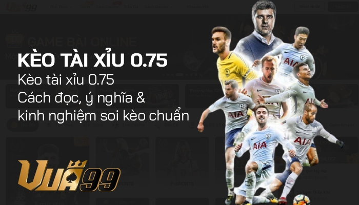 Kèo tài xỉu 0.75 – Cách đọc, ý nghĩa & kinh nghiệm soi kèo chuẩn nhất