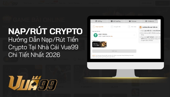 Hướng dẫn nạp rút tiền Crypto Vua99 an toàn, nhanh chóng 